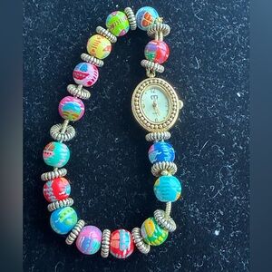Angela Moore Newport Colorful Beaded Watch Bracelet
